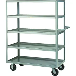 LITTLE GIANT 5ML-3048-6PH Stock Cart Lip Up 5 Shelf 48x30 Gray | AA8PCU 19G702