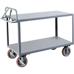 LITTLE GIANT ERG-2448-8PYBK Utility Cart Steel 48l x 24w 3600 Lb. | AA7MFV 16D355