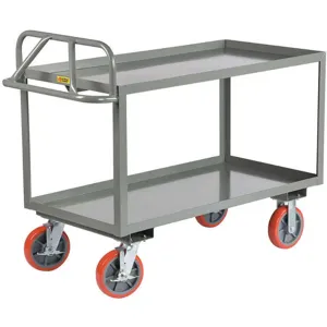 LITTLE GIANT ERGL-2436-8PYBK Utility Cart Steel 36l x 24w 3600 Lb. | AA7MFY 16D358