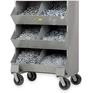 LITTLE GIANT MS2-1532-6PH Bin Cart 20 x 32 x 45-1/2 Inch 2400 Lb. Capacity | AD7WPP 4GVU3