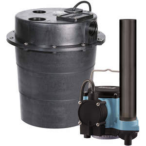 LITTLE GIANT PUMPS 506055 Sink Pump System, 1/3 HP, 115V, Cast Iron, 9 Amps | AC6WLD 36N561 / WRS-6