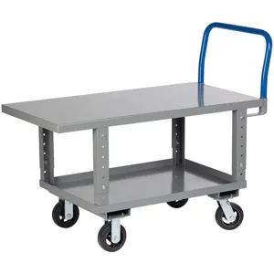 LITTLE GIANT RNL2-2448-6MR-AH Two Shelf Raised Platform Truck 49.5x24x35.5in | AG4JZE 34AN42