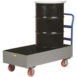 LITTLE GIANT SSB512566-6PYBK Two Drum Spill Platform Cart 19-1/2 Inch Height | AG3FJA 33HY64