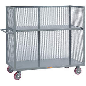 LITTLE GIANT T1-3060-6PY-DS Bulk Storage Cart 60 x 30 With Drop Shelf | AA8PHV 19G927