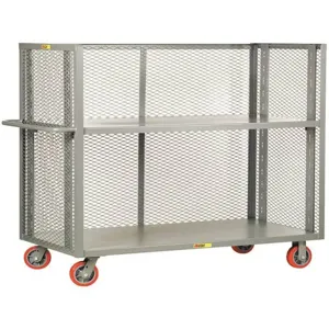 LITTLE GIANT T2-A-2460-6PY Bulk Storage Cart 60 x 24 With Adjustable Shelf | AA8PHX 19G929