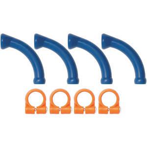 LOC-LINE 40474 Extended Elbows With Clamps Kit 1/4 Inch - Pack Of 4 | AB6BNB 20Y137