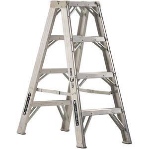 LOUISVILLE AM1104HD Twin Front Ladder Aluminium 4 Feet 375 Lb. | AC7AJV 36Y366
