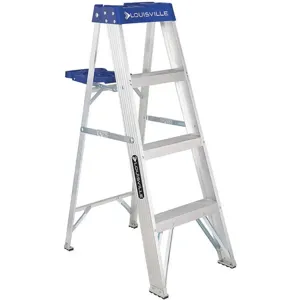 LOUISVILLE AS2104 Stepladder Aluminium 4 Feet Height 250 Lb. Capacity | AA9DTH 1CMT1