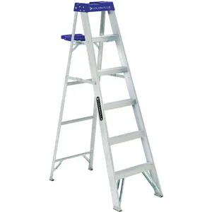 LOUISVILLE AS2106 Stepladder Aluminium 6 Feet Height 250 Lb. Capacity | AA9DTF 1CMR8