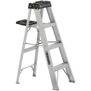 LOUISVILLE AS3004 Stepladder Aluminium 4 Feet 300 Lb. | AC7AKU 36Y389