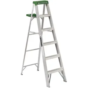 LOUISVILLE AS4006 Stepladder Aluminium 6 Feet 225 Lb. | AC7ALC 36Y397