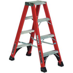 LOUISVILLE FM1404HD Double Sided Stepladder Fg 4 Feet Height 375 Lb. Capacity | AA9DTN 1CMT6