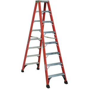 LOUISVILLE FM1408HD Double Sided Stepladder Fg 8 Feet Height 375 Lb. Capacity | AA9DTQ 1CMT8