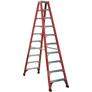 LOUISVILLE FM1410HD Double Sided Stepladder Fg 10 Feet Height 375 Lb Cap | AA9DTR 1CMT9