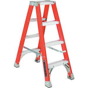LOUISVILLE FM1504 Double Sided Stepladder Fg 4 Feet Height 300 Lb. Capacity | AA9DTW 1CMU4