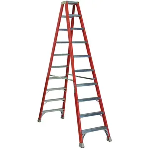 LOUISVILLE FM1510 Double Sided Stepladder Fg 10 Feet Height 300 Lb Cap | AE4TTR 5MRG5