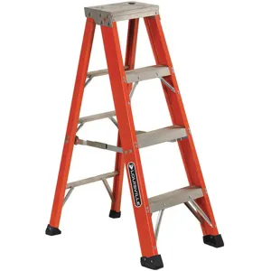 LOUISVILLE FS1304HD Stepladder Fiberglass 4 Feet 375 Lb. | AC7APB 36Y472