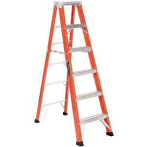 LOUISVILLE FS1306HD Stepladder Fiberglass 6 Feet 375 Lb. | AC7APD 36Y474