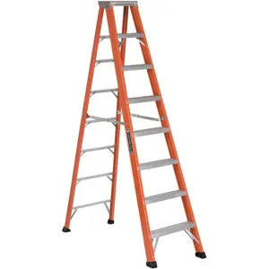 LOUISVILLE FS1308HD Stepladder Fiberglass 8 Feet 375 Lb. | AC7APE 36Y475