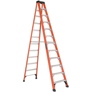 LOUISVILLE FS1412HD Stepladder Fiberglass 12 Feet Height 375 Lb Cap | AA9DTE 1CMR7