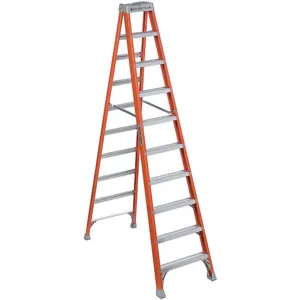 LOUISVILLE FS1510 Stepladder Fiberglass 10 Feet Height 300 Lb Cap | AA9DRX 1CMP9