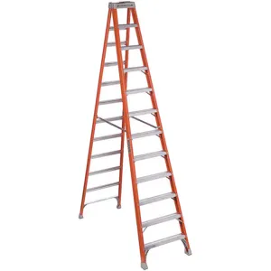 LOUISVILLE FS1512 Stepladder Fiberglass 12 Feet Height 300 Lb Cap | AA9DRZ 1CMR2