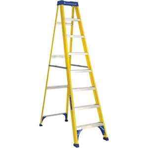 LOUISVILLE FS2008 Stepladder Fiberglass 8 Feet Height 250 Lb Cap | AA9DTL 1CMT4