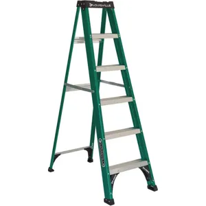 LOUISVILLE FS4006 Stepladder Fiberglass 6 Feet 225 Lb. | AC7APN 36Y483