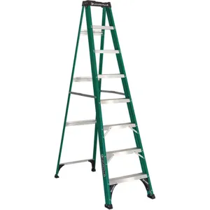 LOUISVILLE FS4008 Stepladder Fiberglass 8 Feet 225 Lb. | AC7APP 36Y484