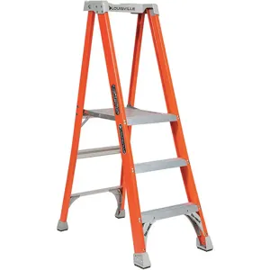 LOUISVILLE FXP1703 Platform Stepladder 3ft 300lb Fiberglass | AG3BNH 32TM09