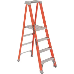 LOUISVILLE FXP1704 Platform Stepladder 4ft 300lb Fiberglass | AG3BNJ 32TM10