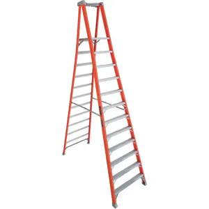 LOUISVILLE FXP1712 Platform Stepladder 12ft 300lb Fibrglass | AG3BNP 32TM15