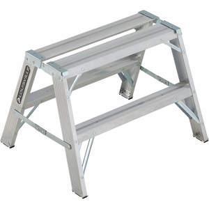 LOUISVILLE L-2032-02 Sawhorse Ladder Aluminium 33-1/4 W 25 H | AC7APU 36Y489