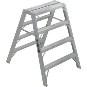 LOUISVILLE L-2032-04 Sawhorse Ladder Aluminium 36-1/4 W 49 H | AC7APW 36Y491