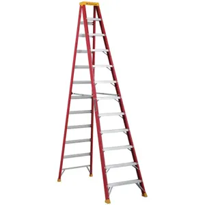 LOUISVILLE L-3016-12 Stepladder Fiberglass 12 Feet 300 Lb. | AC7AQC 36Y499