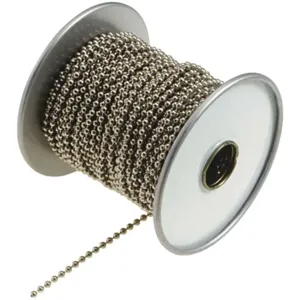 LUCKY LINE PRODUCTS 31700 Beaded Chain Spool Silver Nickel-plated Steel 100 Feet | AA7MHG 16D513