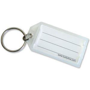 LUCKY LINE PRODUCTS 6051010 ID-Schlüsselanhänger mit Klappe, transparent, 10 Stück | AC9MCW 3HJU8