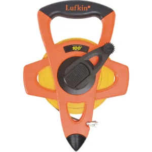 LUFKIN FE100D Tape Measure 1/2 Inch x 100 Feet Orange/black | AD2XTJ 3WAU4