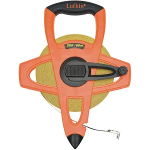 LUFKIN FM060CME Tape Measure 1/2 Inch x 200 Feet Orange/black | AD2XTP 3WAW5