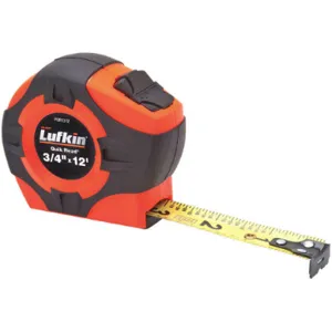 LUFKIN PQR1312N Tape Measure 12 Feet 3/4 Inch Blade Width | AH9VDW 44ZJ75