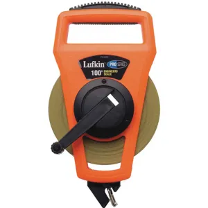 LUFKIN PS1806DN Tape Measure 1/2 Inch x 100 Feet Orange/black | AD2XHC 3VYV6