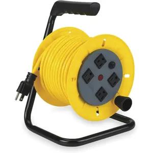 LUMAPRO 2YKR4 Cord Reel Manual 14/3 40ft Yellow | AC4CFV