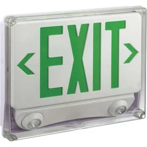 LUMAPRO 35GX01 Exit Sign/Emergency Light 120/277V White | AH4PWT