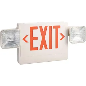 LUMAPRO 6CGL7 Exit Sign With Emergency Lights 5.4w Red | AE8BPV