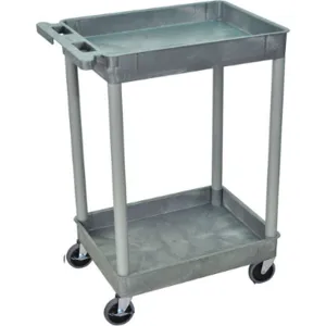 LUXOR STC11-G Utility Cart 300 Lb. Capacity Pe 2 Shelves | AF4QEG 9F954