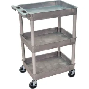 LUXOR STC111-G Utility Cart 300 Lb. Capacity Pe 2 Shelves | AF4TKF 9JDN1