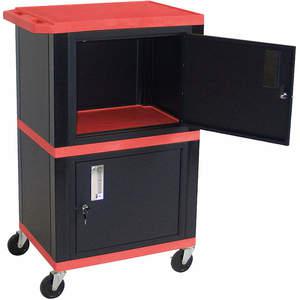 LUXOR WT50R Audio-visual Cart 200 Lb. Red 24 Inch Length | AE6ZUP 5WCU0