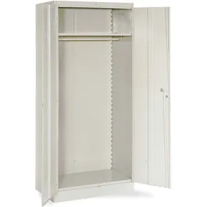 LYON DD1096 Storage Cabinet, Unassembled, Size 24 x 36 x 78 Inch, Gray | AE4EBX 5JN56