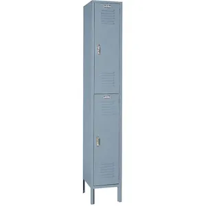 LYON DD5202SU Wardrobe Locker, Assembled, 2 Opening, Size 10.875 x 9.25 x 34.5 Inch, Gray | AD8FPX 4JXC3