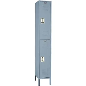 LYON DD5242SU Wardrobe Locker, Assembled, 2 Opening, Size 10.875 x 9.25 x 28.5 Inch, Gray | AD8FPV 4JXC1